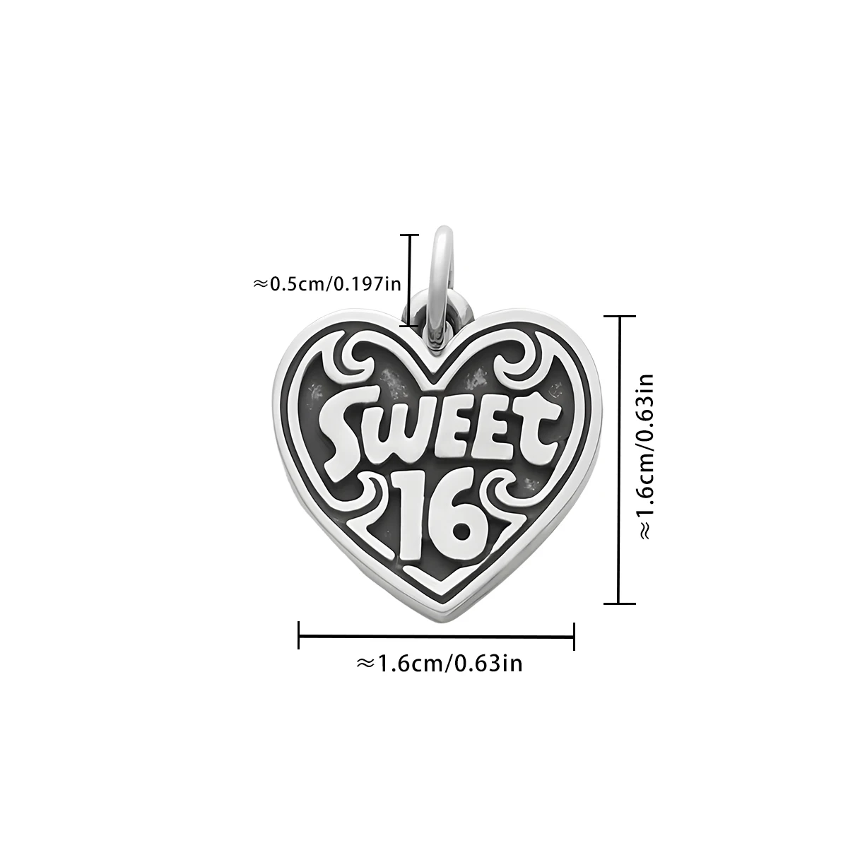 จี้เงินแท้ S925 รูปหัวใจ 1 ชิ้น จี้ DIY ที่มีเสน่ห์และประณีต สำหรับตกแต่งสร้อยคอและกำไลแบบ DIY