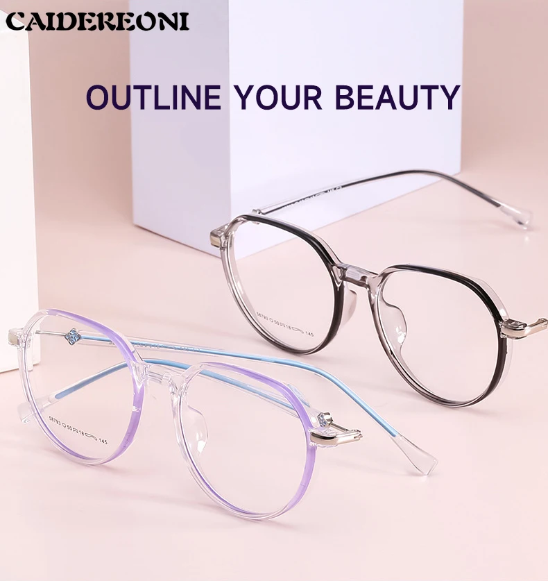 

CAIDERONI Новые персонализированные очки для чтения серии Candy Color, модные очки с защитой от синего света, женские очки для чтения с возможностью индивидуальной настройки по рецепту 58793