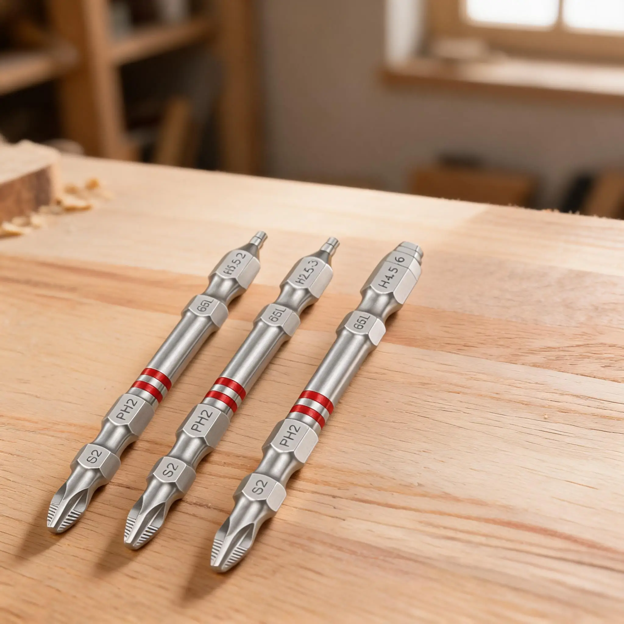 1/3/6pcs 65/100mm Hex Shank Double Head Electric Screwdriver Bits Multifunctional Alloy Steel Strong Magnetic Screw Driver Parts