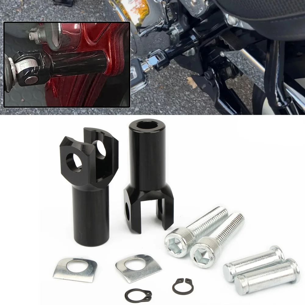 

2.25" Passenger Foot Pegs Support Mount Aluminum Footrest Clevis Kit For Harley Softail Fat Boy Heritage 2000-2006