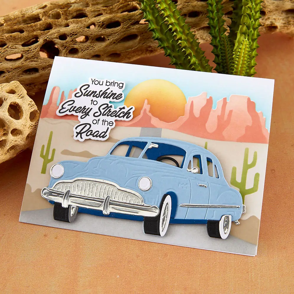 Sedan Street Cruiser Metal Cutting Dies Clear Stamps Stencil Hot Foil For DIY Scrapbook Craft Decoration Embossing Template view 5