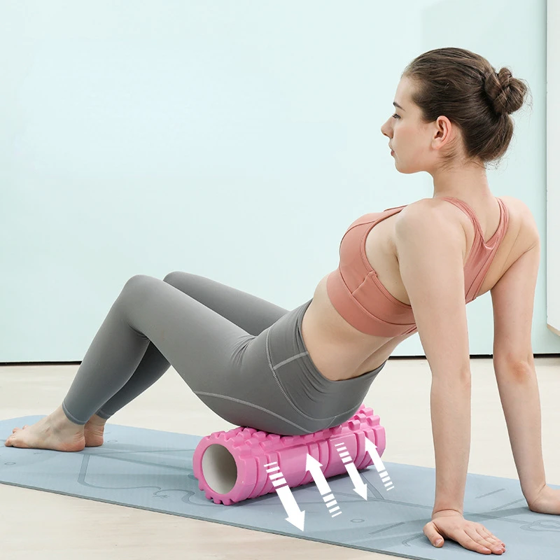 33cm Yoga Column Gym Fitness Pilates Foam Roller Exercise Back Muscle Massage Roller Yoga Brick Home Fitness Workout Equipment