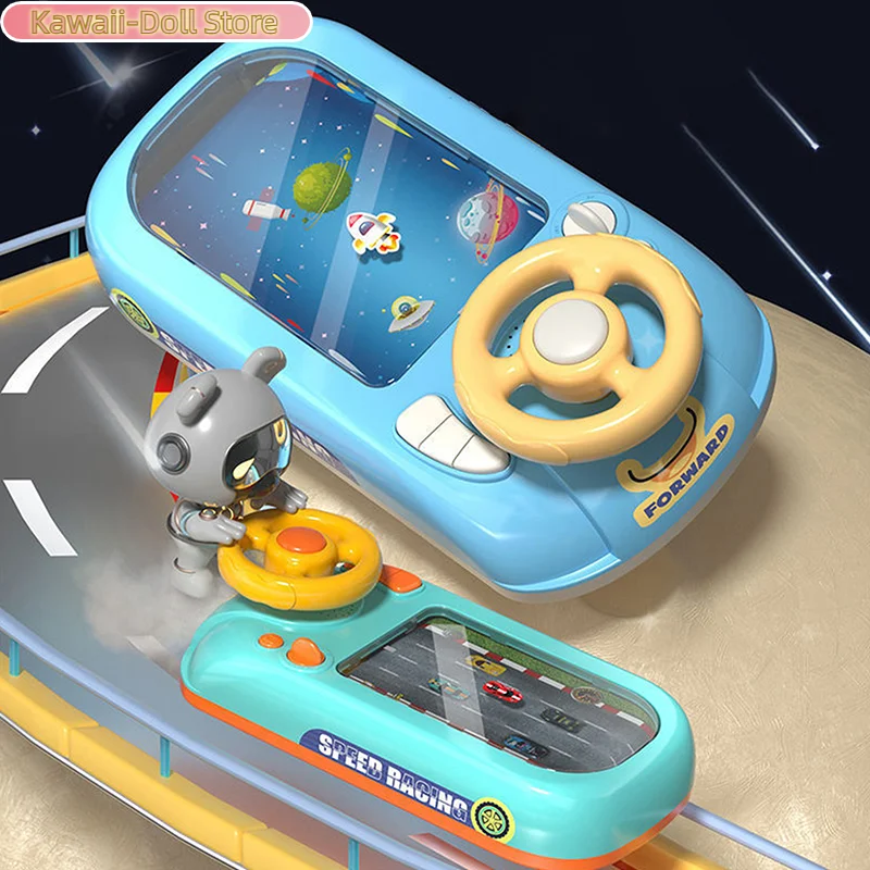 Carro de aventura de corrida volante brinquedo musical simulação interativa brinquedo de corrida simulador de condução para crianças