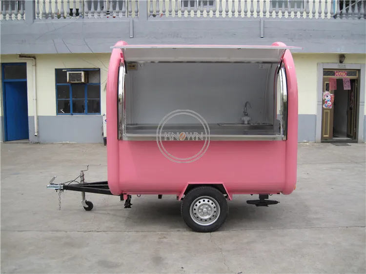 2019 new design hotdog food kiosk 220cm long food trailer multifunctional mobile food cart