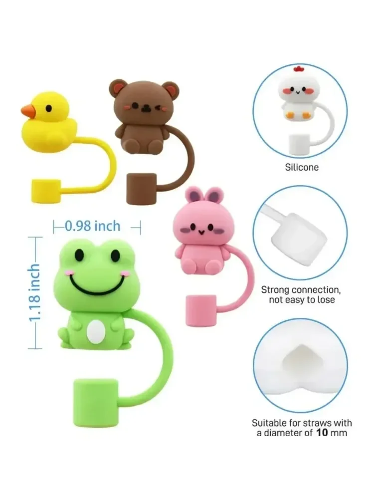 5/1 قطعة غطاء من القش لكأس ستانلي سيليكون القش توبر متوافق مع بهلوان 30 و 40 أونصة مع مقبض مقاوم للغبار وقابل لإعادة الاستخدام #6