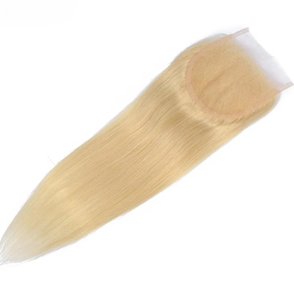 Человеческие волосы 613, светлые прямые 4x4, кружевная застежка, 10-22 дюйма, плотность 150%, полный конец, предварительно части, бразильские девственные волосы, предварительно выщипанные