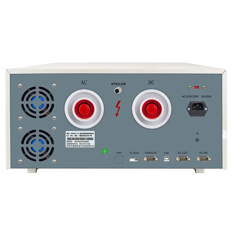 Rek RK9974-DC20 جهاز قياس الجهد الكهربائي القابل للبرمجة، جهاز اختبار عالي الوعاء DC 20KV 10mA