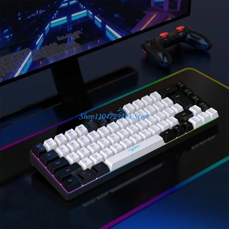

Y2GD V200 Gaming Keyboard with Luminous Keys Membrane Membrane Keyboards 68Keys