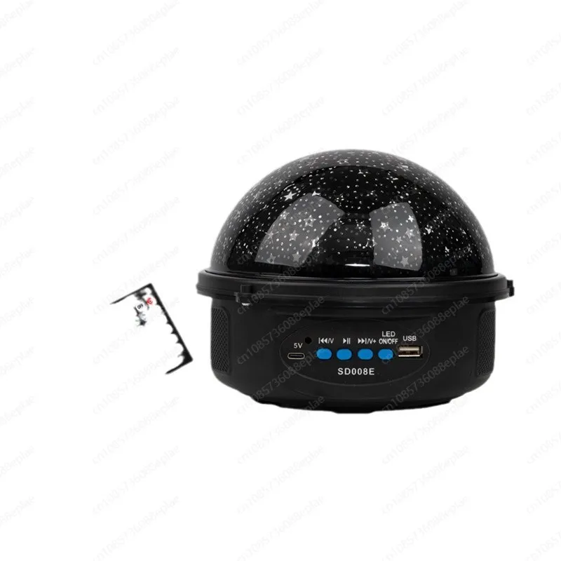 مكبر صوت بلوتوث 3 في 1 مع جهاز عرض على شكل نجمة وإضاءة كرة سحرية، نظام صوت للحفلات بجهاز تحكم عن بعد RGB لديكور المنزل في عيد الميلاد #1