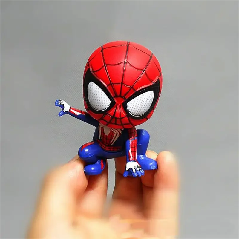 Figura de acción de Spiderman de Marvel, modelo de dibujos animados bonitos, abalorio de moda, accesorios para el hogar, decoración de coche, decoración de habitación, juguetes para niños, regalos