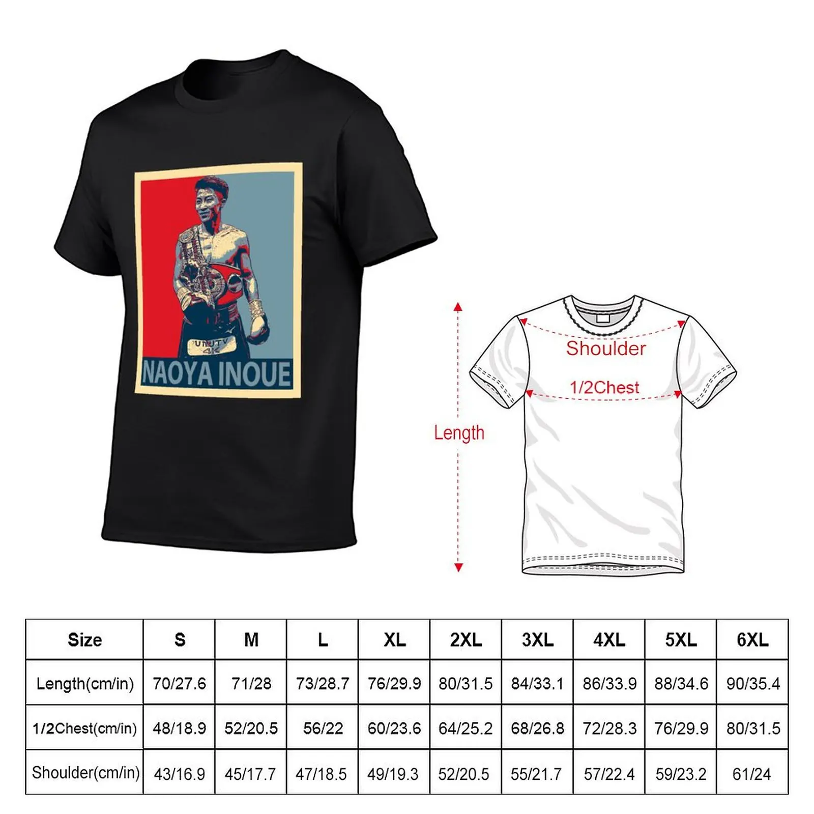 Naoya inoue t-shirt plus size top ventagli sportivi t-shirt manica corta abbigliamento uomo