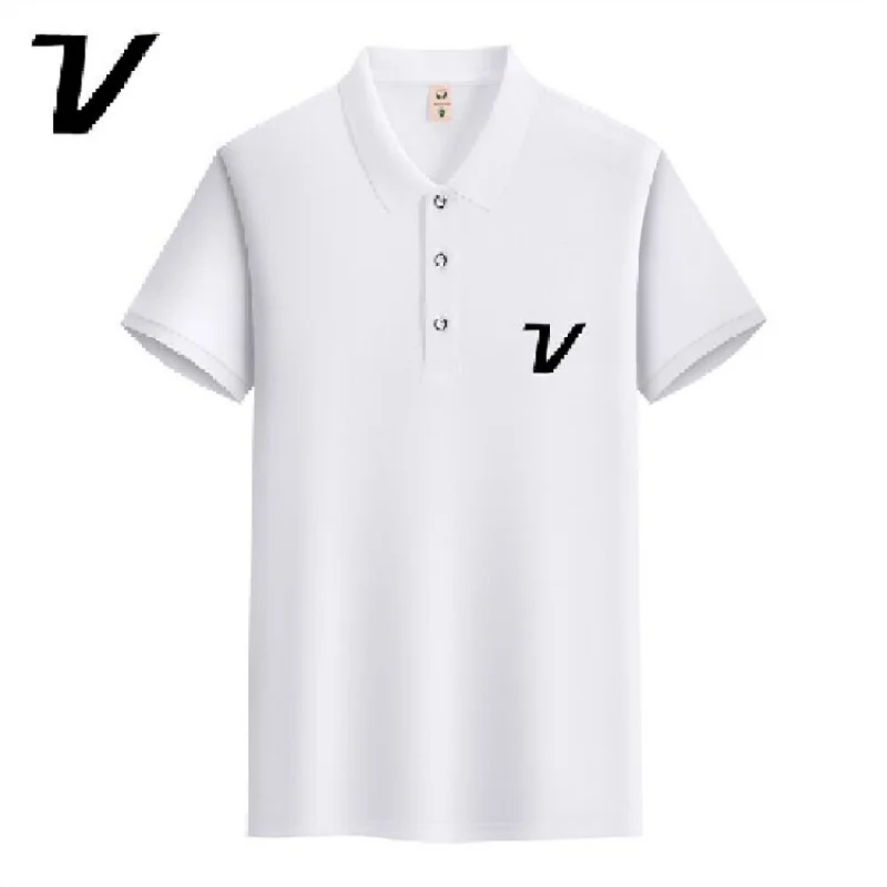 

Новая мужская летняя вязаная рубашка-поло для гольфа с воротником, устойчивым к скатыванию, с коротким рукавом, повседневная, хит продаж