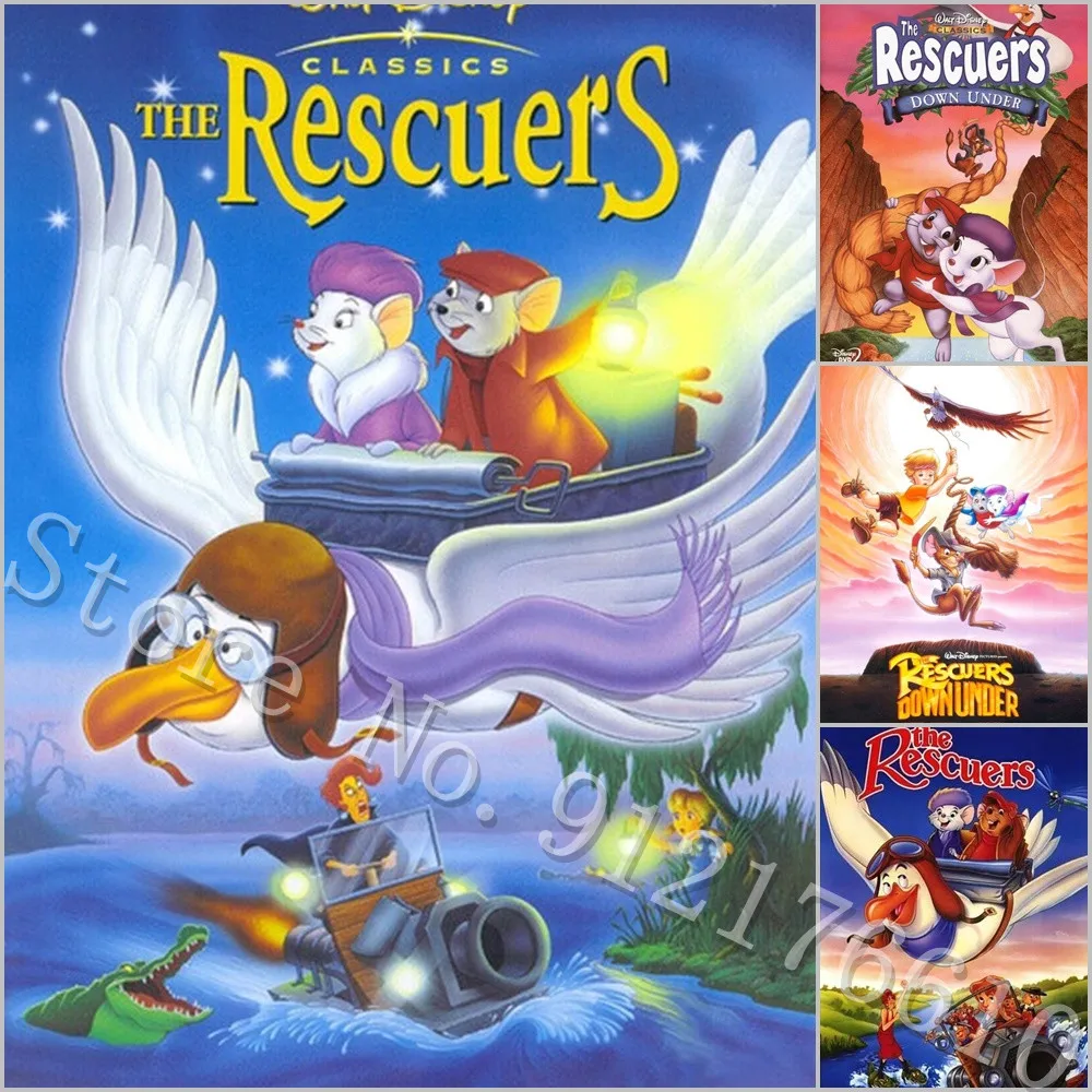 

The Rescuers Disney Cartoon Puzzle 300/500/1000 Pieces Nursery Diy Creative Puzzle Decompress Educational Kids Adult Toys Gifts