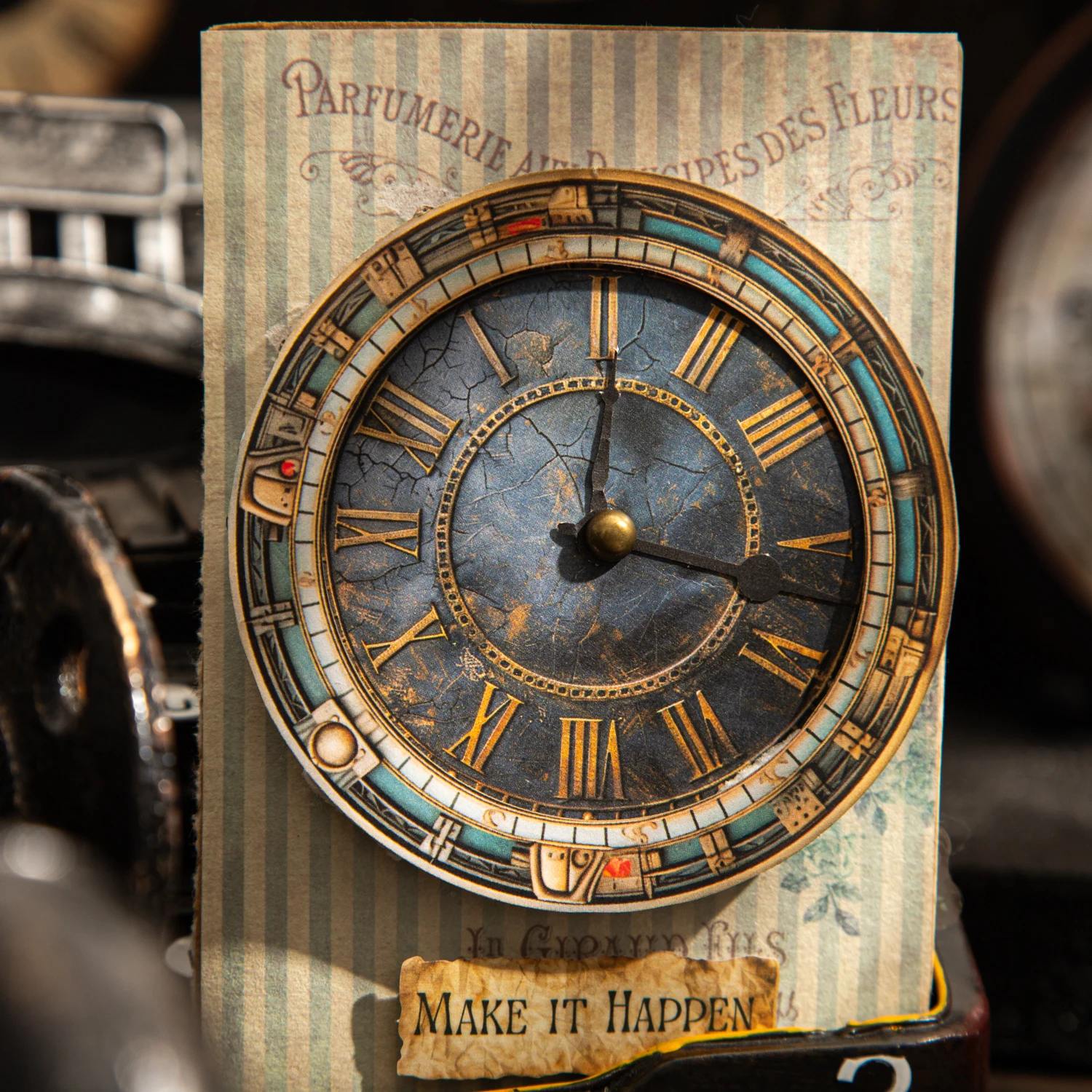 تحول الوقت سلسلة خمر ساعة المشهد ملصق الإبداعية DIY مجلة المواد الكولاج سكرابوكينغ القرطاسية