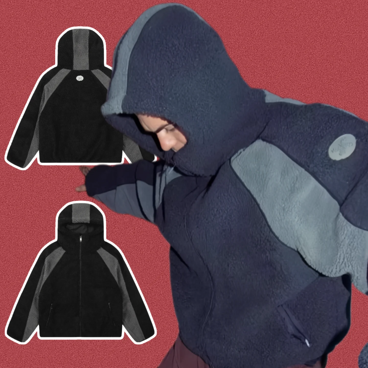 

Мужская толстовка-кардиган Mertra American Sle Street в стиле ретро с капюшоном, цветными блоками и открытым передом, для повседневной носки