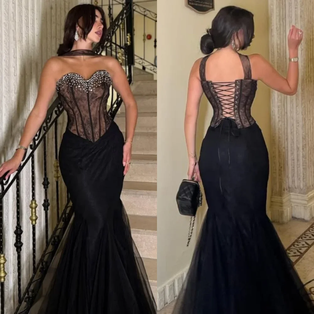 

Customized Sparkle Net Pleat Sequined Pattern Mermaid Sweetheart Long Dresses Bespoke Occasion Intricate Chinese Style