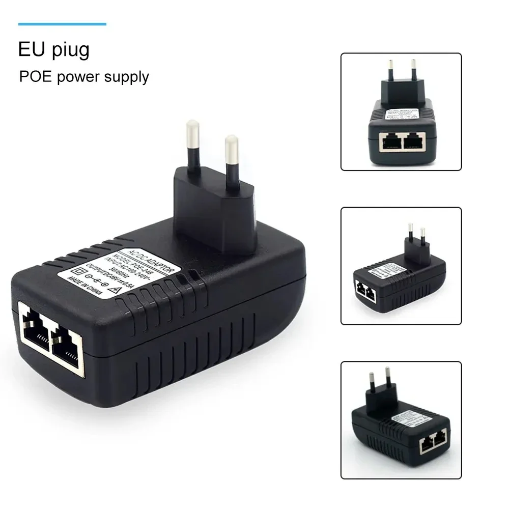 12V 15V 24V 48V POE Injector EU US Plug For CCTV IP Camera Power Supply Ethernet Adapter Phone AP