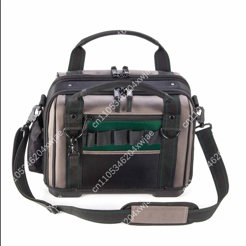 Thick Canvas Polyester Hardware Backpack Double Opening Multi-purpose Portable Tool Storage Bag