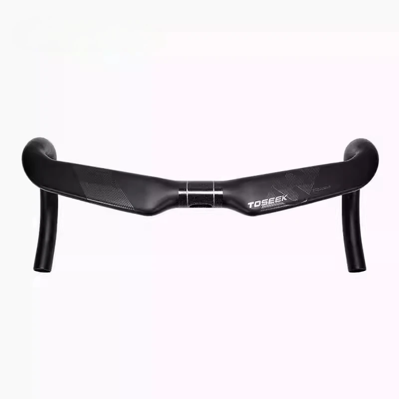 

Carbon Fiber Road Bike Handlebar Ultra Light Aero Split Bar Full Internal Cable Routing