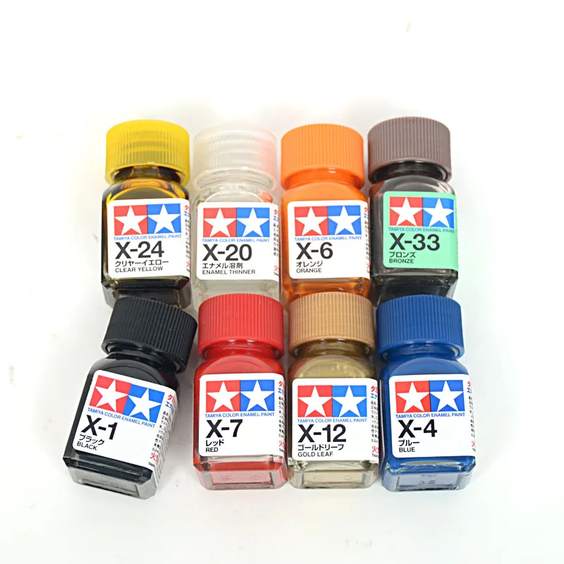 10ml Tamiya Enamel Paint X1-X24 Draw Pigment DIY Doll Car Robot Military Tank Ship Plane Soldier Coloring Modeling Building Tool