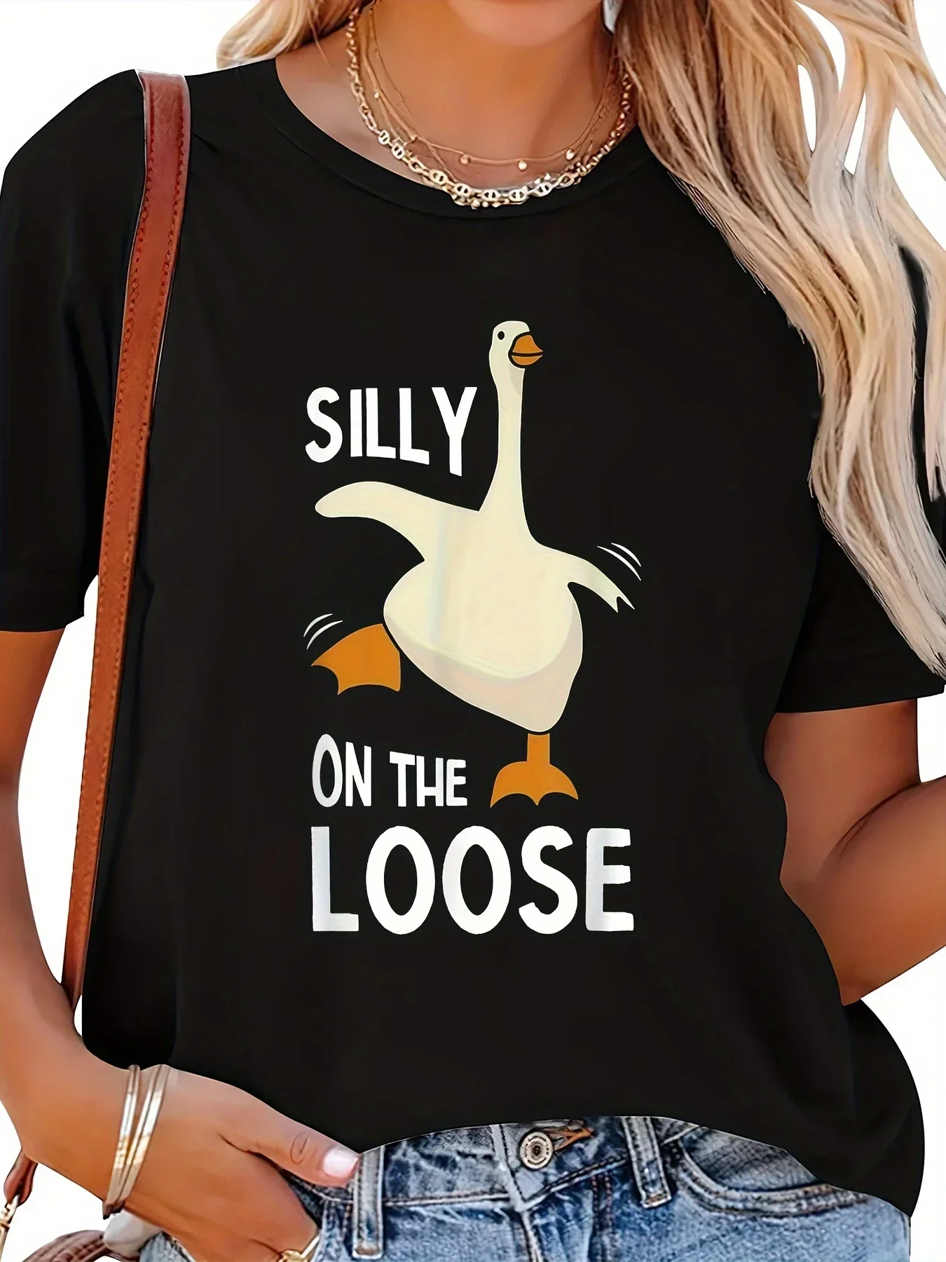Damen-T-Shirt in Übergröße, grafisches Kurzarm-Kleidungsoberteil, locker und lässig, weich und bequem, atmungsaktiv, Outdoor-Sport