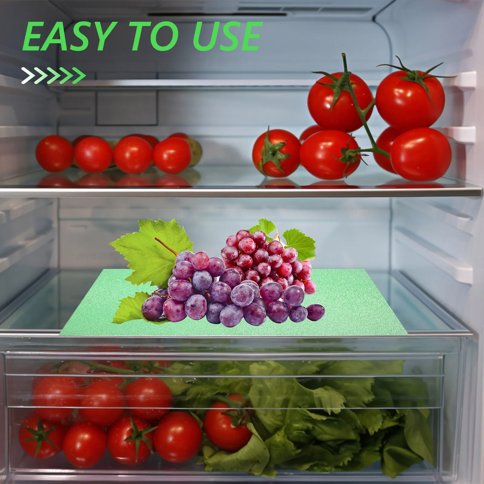 

10pcs Refrigerator Shelf Liners Sponge Fridge Mats Non-Slip Reusable Liner Pads Easy Cut Cabinet Protector Kitchen Accessories