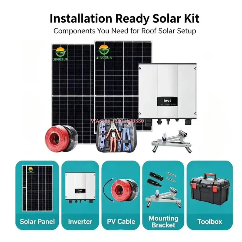 WMWMNU 5kw 8kw 10kw 12kw 20kw 30KW On Grid Solar Energy System Complete Solar Power Kit for Household Electricity