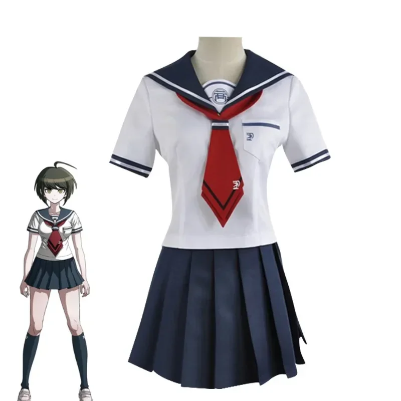 

Danganronpa 3 Cosplay Costume Naegi Komaru Cos Woman JK School Uniform Cosplay Costume Top+Skirt+Tie+Socks