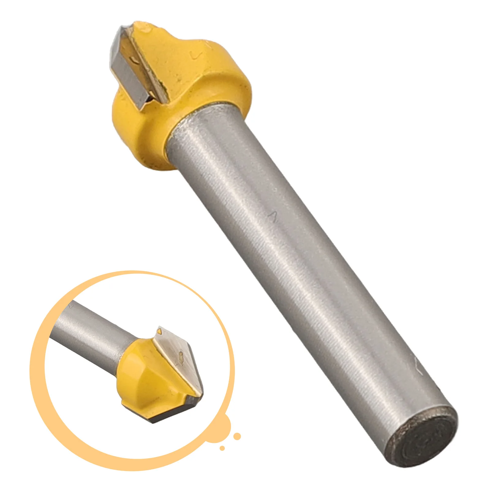 Sifat Fisik Yang Sangat Baik Bit Router Talang Konsentrisitas Derajat Berbentuk V Kepala Datar Kekuatan Tinggi Berbentuk V