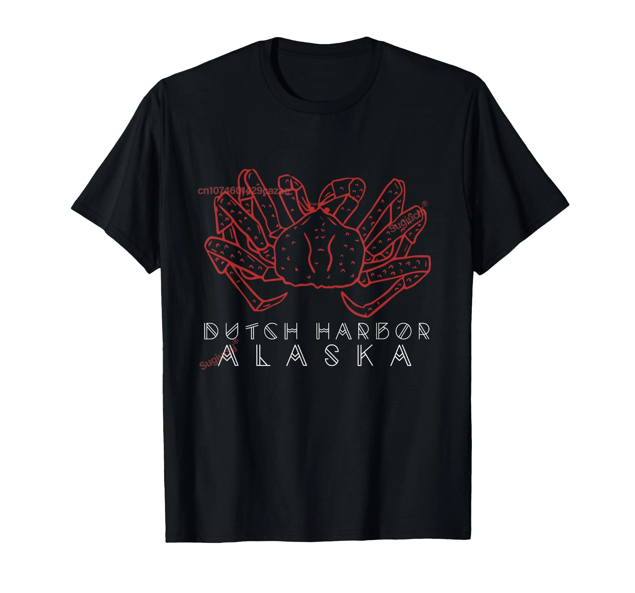 Camiseta 100% de algodón con patas de cangrejo del Rey Rojo del Alaska del Cangrejo del puerto holandés, camisetas UNISEX para hombres y mujeres, talla S-6XL
