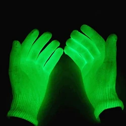 Glow In Blacklight Uv Light Fluorescent Gloves Atmosphere Props Green Glow In Uv Neon Glove Luminous Magic Glove Party Accessory