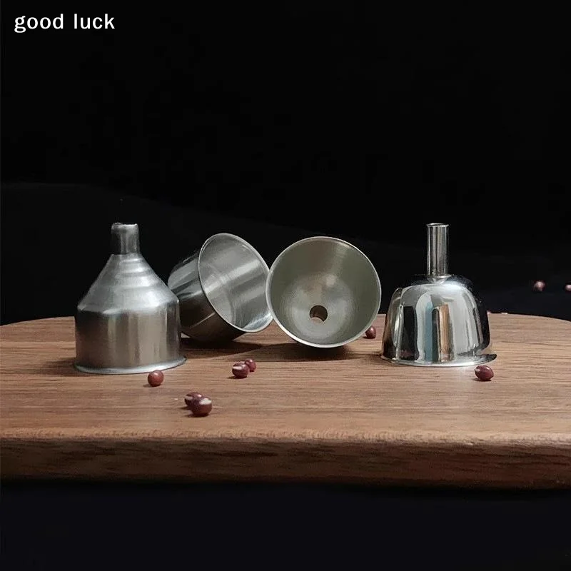 AnswerStainless Steel Small Funnel Thickened Oil Wine Liquid Transfer Funnel Multi Caliber Household Kitchen Tool