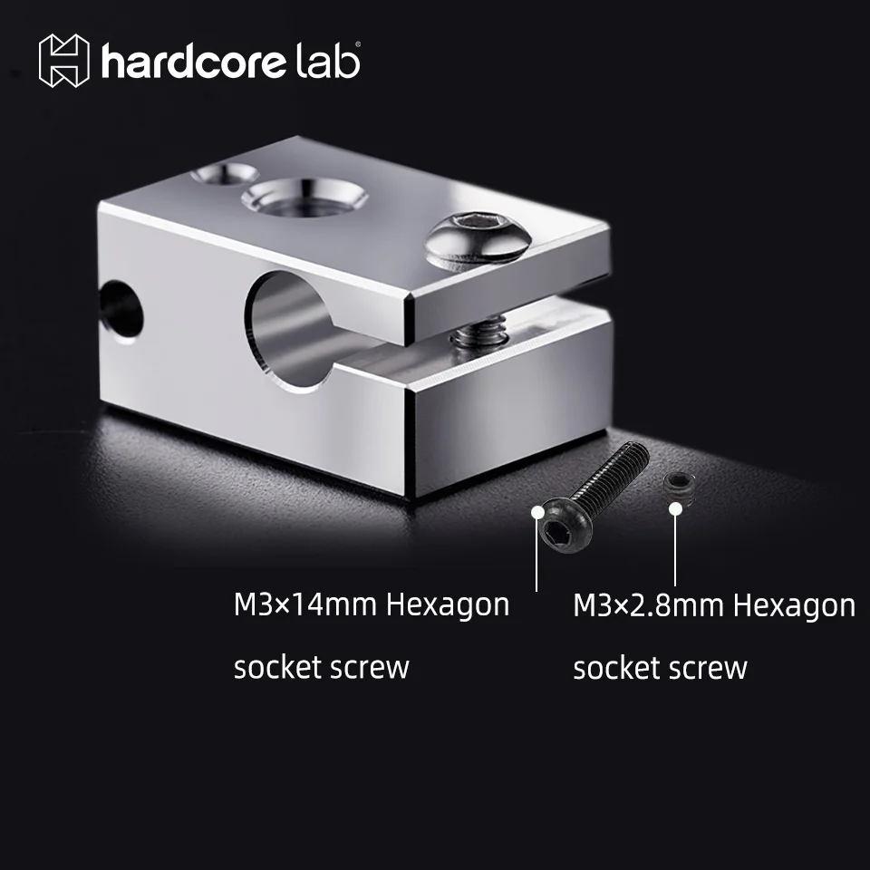 Hardcore Lab Precision V6 heating block E3DV6 HOTEND Titan Extruder HT-NTC100K 3D Printer Parts for PT100 Sensor Ink Cartridge