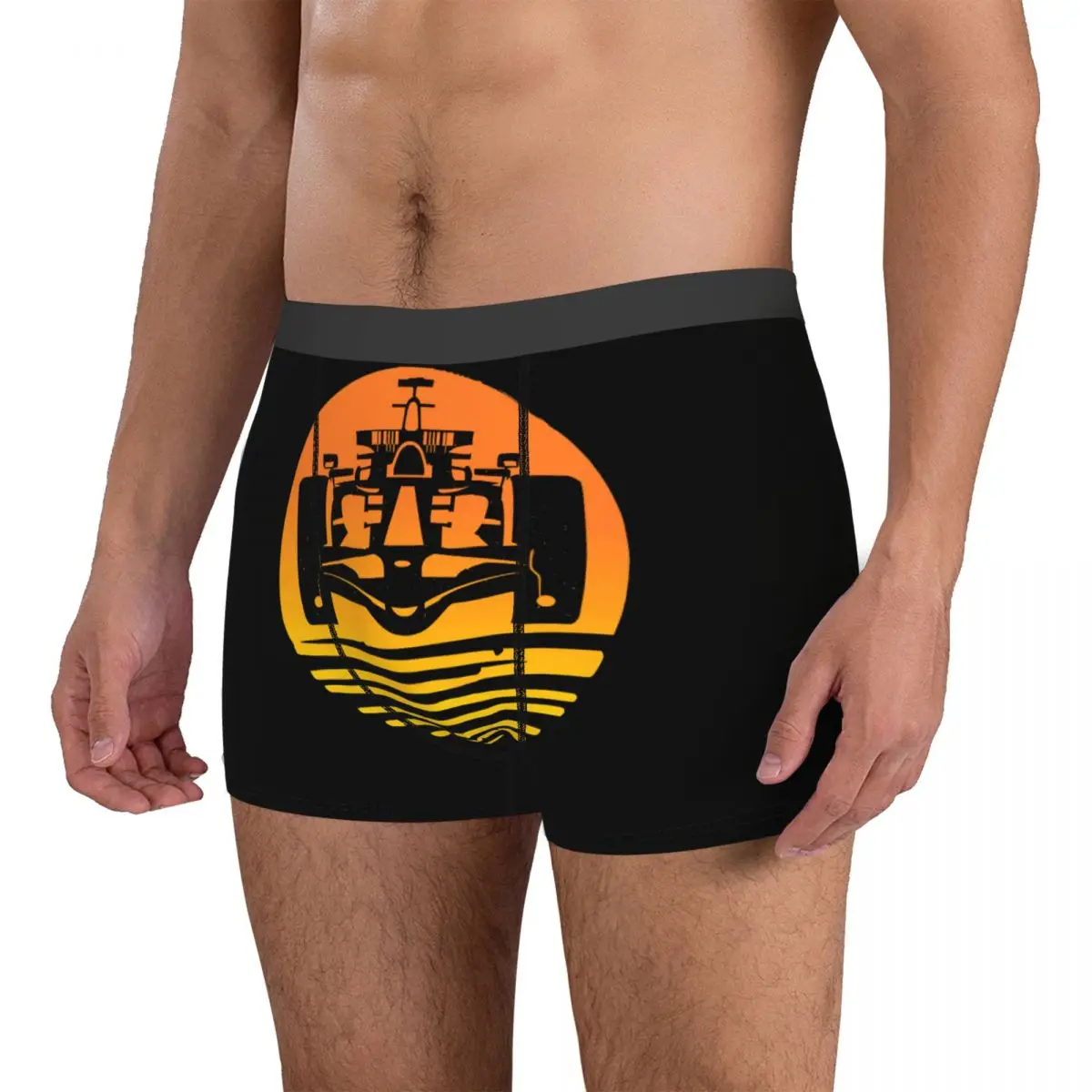 Men's Boxer Briefs Formula 1 Racing Sunrise 3 Sexy Smalls Funny Graphic Geeky Spring Wearable