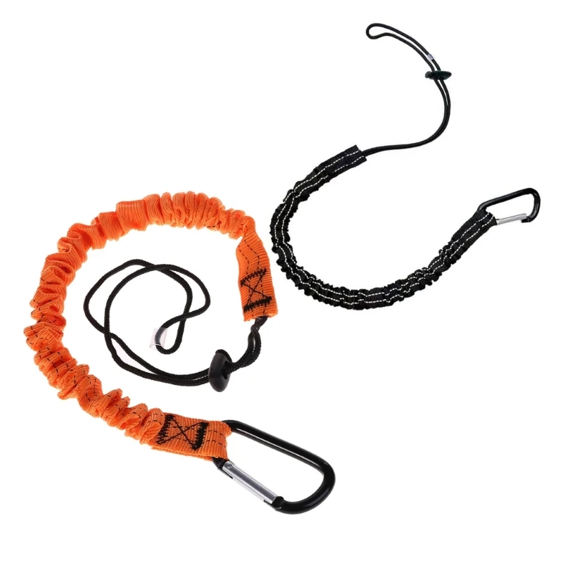 Safety Lanyard Scaffold Hat Lanyard with Carabiner Adjusted End with Carabiner for Scaffold Tool