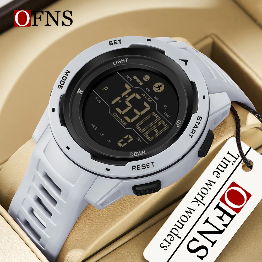 

OFNS Brand 2145 Men Watches Sports Passometer Calories Waterproof LED Digital Watch Military Wristwatch Relogio Masculino