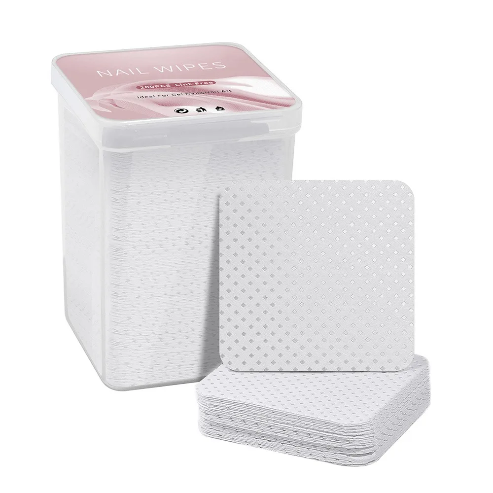 

200PCS/Box Multicolor Nail Art Cleaning Cotton Pads Sqaure Lint-free Lash Glue Cleaning Pads Cleaning Tools Makeup Tool