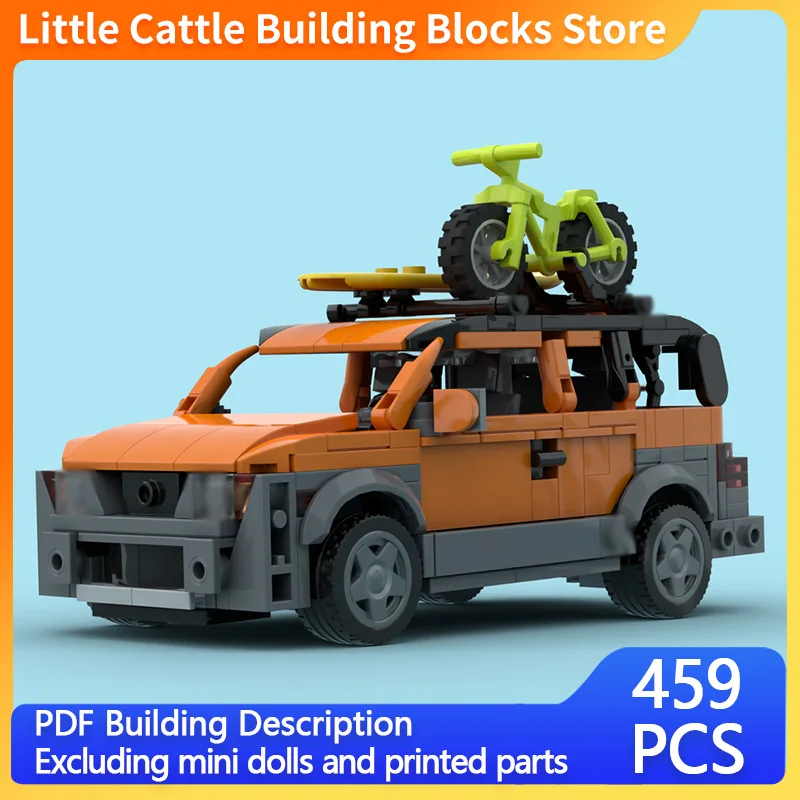 City Car Model MOC Building Bricks Compact Sport Utility Vehicle Modular Technology Gifts Holiday Assemble Children Toys Suit