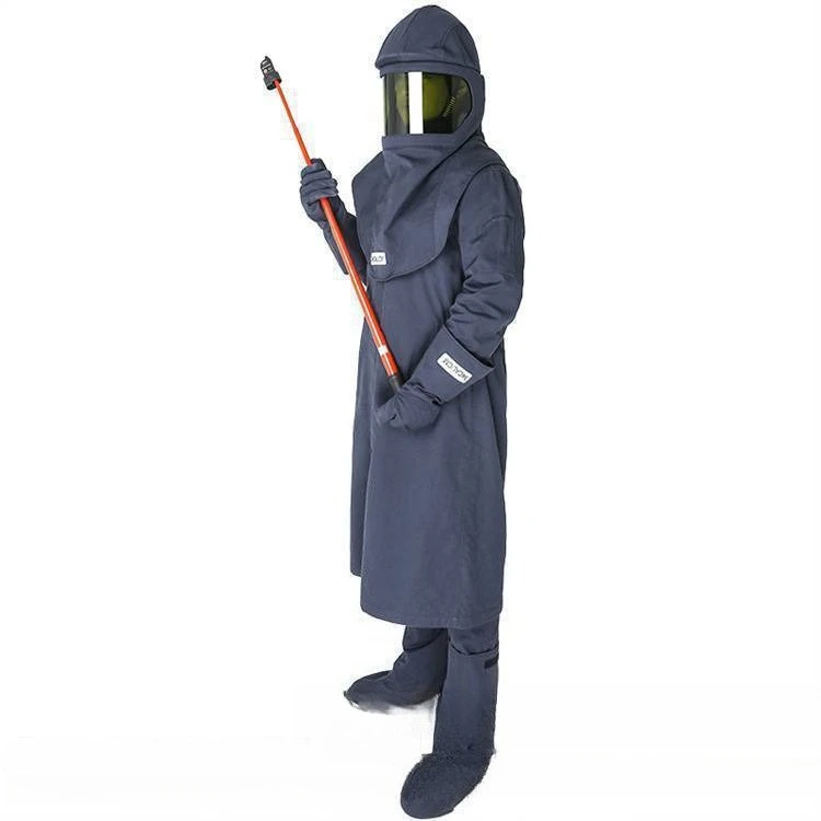 Anti-flame retardant heat insulation robe 40-card coat gloves with foot cover and hood HYF-DH012 anti-arc suit four pieces
