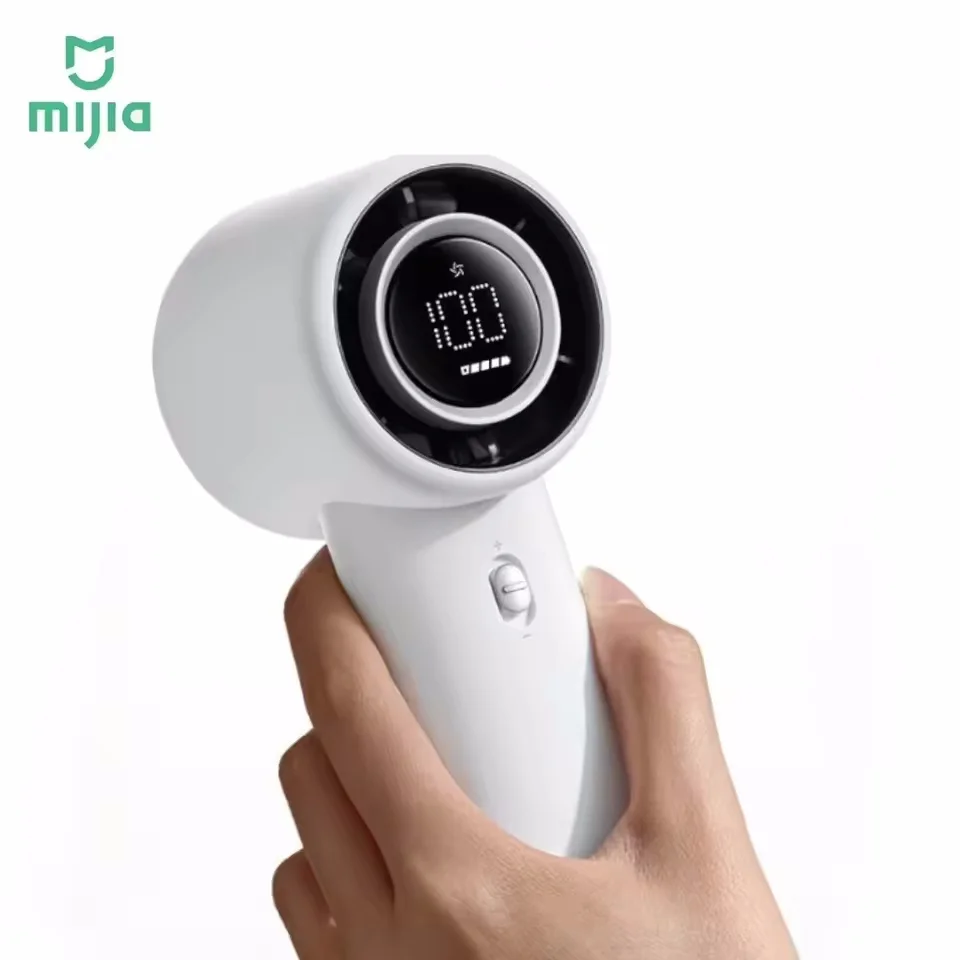 xiaomi-mijia-handheld-turbo-fan-100-speed-stepless-control-5m-long-distance-wind-5000mah-rechargeable-portable-cooling-fan