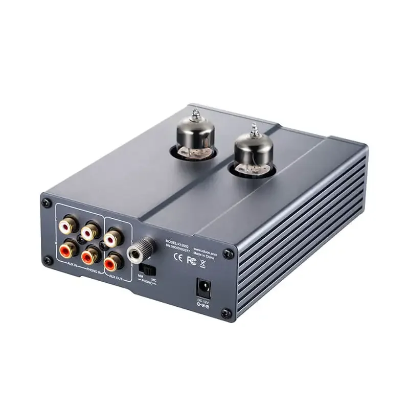 XDuoo MP-01 Dual 6N3 Tube Phono Amplifier MP01 Headphone Amplifier 6.35mm Output Headphone Amp Aux PHONO Input Power Pre-Amp