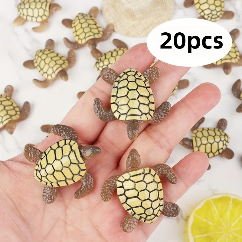 20/36pcs Adorable Resin Sea Turtles for Miniature Gardens Terrariums Succulent Planters Room Decor Mini Resin Turtle Moss Figure