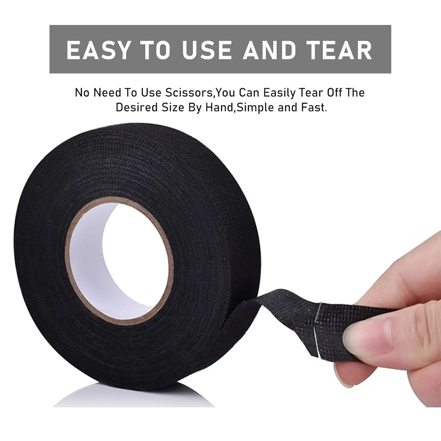 2 pcs Electrical Insulating Tape Heat Resistant Harness Tape 9MM Car Cable Harness Wiring Loom Protection Waterproof Tape