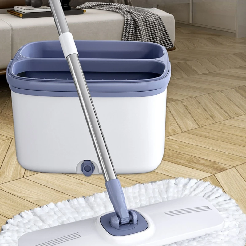 

Flat Spin Mops Floor Cleaning Set Replacement Pads Mops Bucket Microfiber Squeeze fregona mopa con cubo Cleaning Tools WK50TB