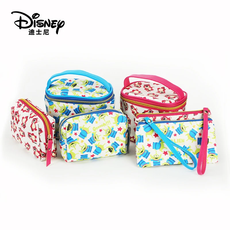 

MINISO 2023 New Disney Strawberry Bear Cute Portable Cosmetic Bag Portable Waterproof Cosmetic Storage Toiletry Bag Storage Bag