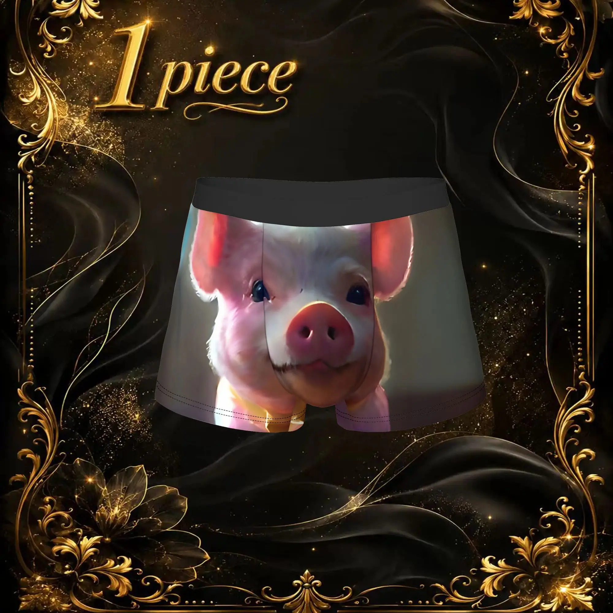 1pc Retro Sweet Piggy Apron Underpants Breathbale Panties Male Underwear Cool Shorts Boxer Briefs