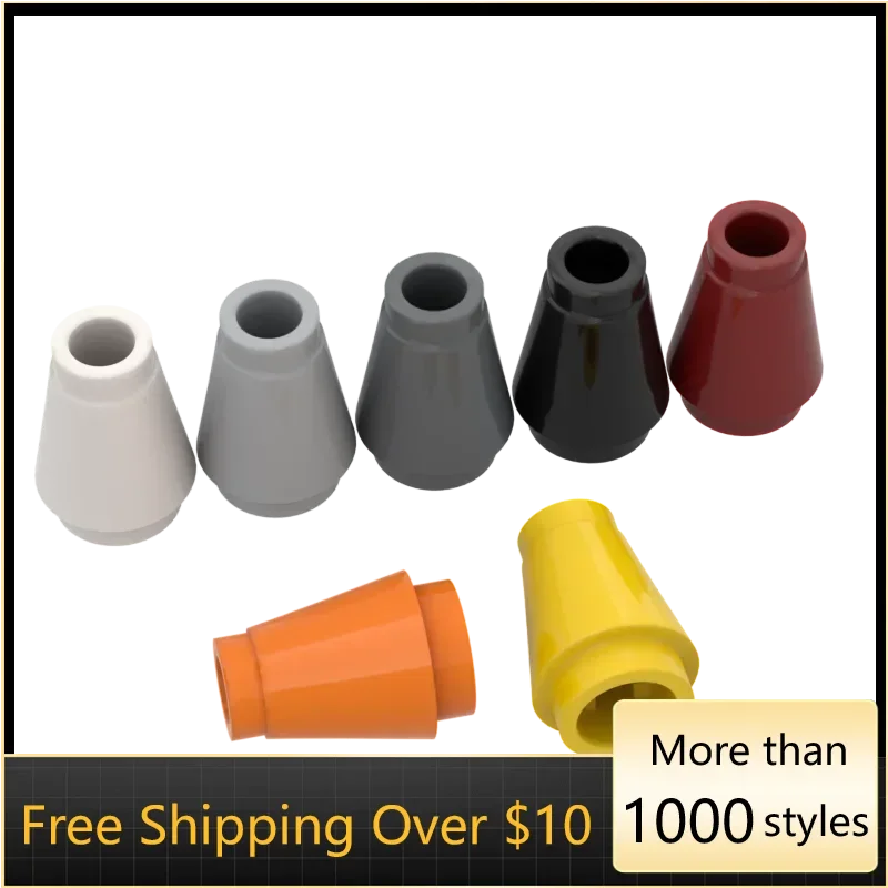 10PCS High-Tech Assemble Particle 59900 1x1 Cone 4589 6188 Building Blocks Kit Part Idea DIY Toys For Children Birthday Gifts