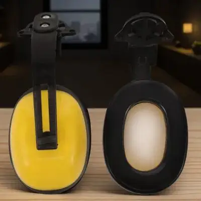 

1Pair Noise Isolation Ear Muffs Industrial Grade Heavy Duty Soundproof Ear Protection for Construction Workers Hard Hat Mounted
