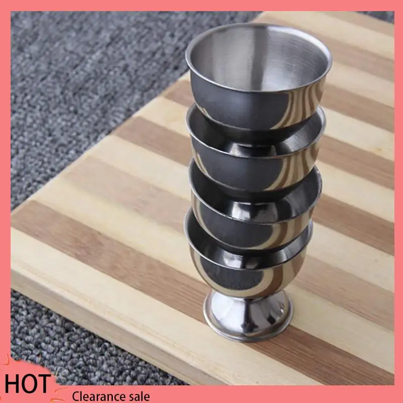 

A88Z 20X Egg Cups Set Stainless Steel Eggs Hard Boiled Eggs And Soft Tray Tool Holders Kitchen, Silver