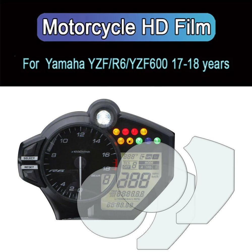 

Motorcycle Speedometer Odometer Instruments Protective Film For YAMAHA YZF-R6 YZF600 R6 2017-2018 2020 2021 2019